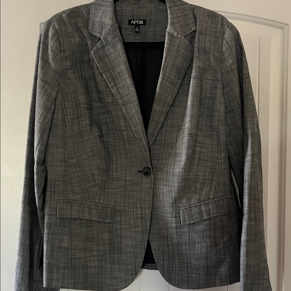 Apt. 9 Charcoal Checkered Jacket